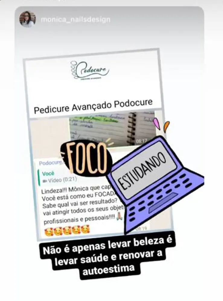 Depoimento de aluna Podocure