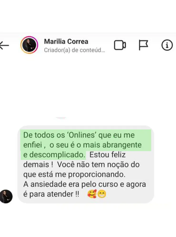 Depoimento de aluna