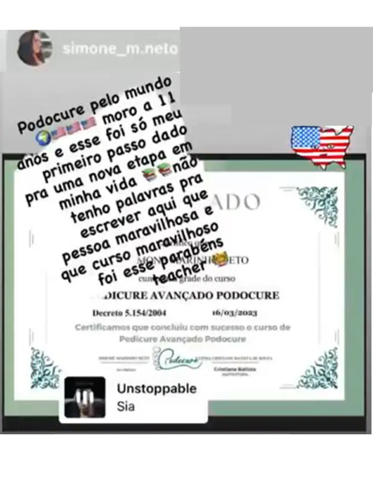 Depoimento de aluna Podocure
